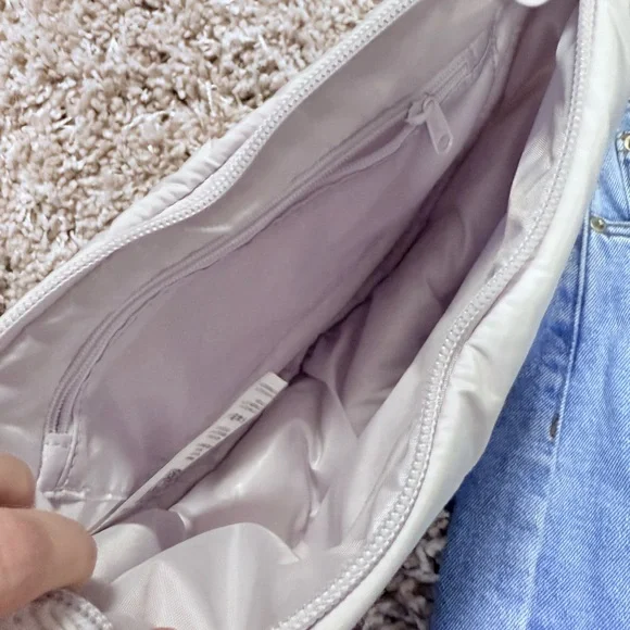 Rue21 Blue Jeans with White Floral Design. WITH Puma Cross Body Purse - Picture 5 of 6